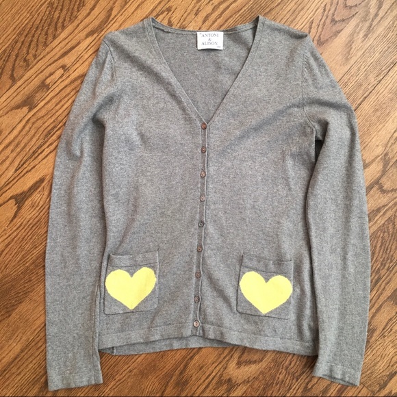 Antoni & Alison Sweaters - Antoni & Alison Grey Cardigan EUC